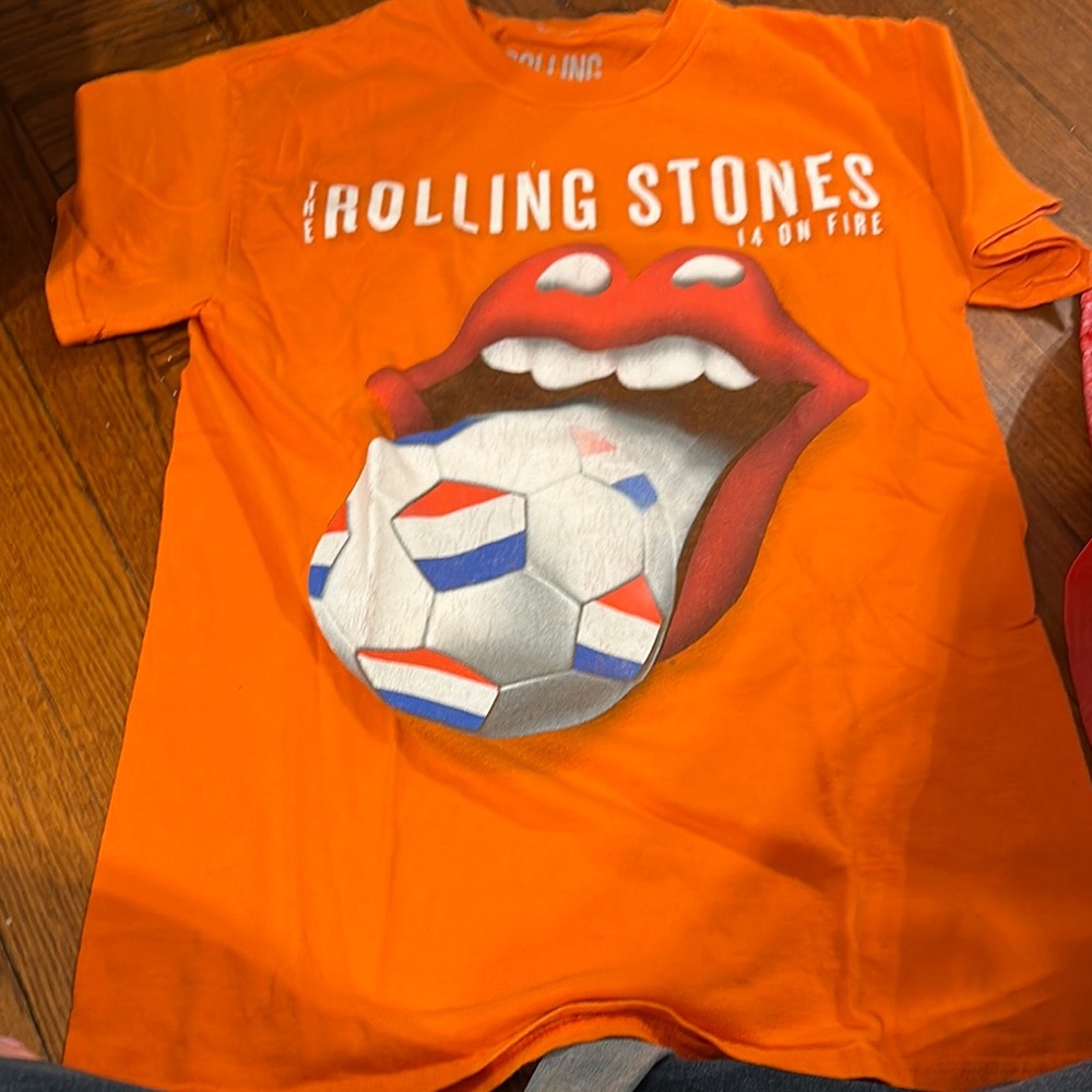 Orange Rolling Stones Kids T-Shirt